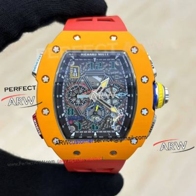 Richard Mille RM 65-01 Split-Seconds Watches Orange Case Swiss Replica Watches